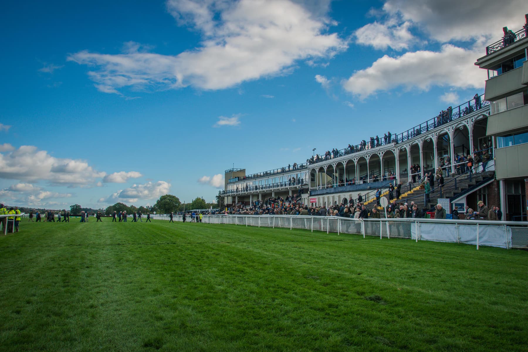 The grandstand at Ludlow racecourse